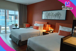 غرفة كلاسيكية مع سرير توأم