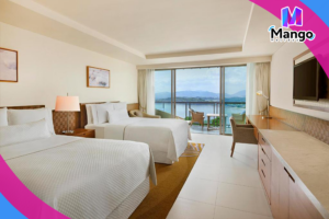 Deluxe, Guest room, 2 Double, Sea view, Pool access