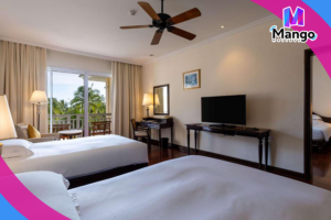 Two-Bedroom Family Room with One King Bed, Triple Bunk Bed, Two Single Beds and Private Balcony