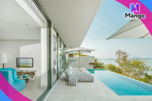 فيلا من غرفة نوم واحدة مع مسبح خاص