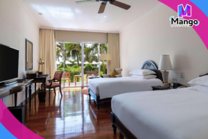 Two-Bedroom Family Room with One King Bed, Triple Bunk Bed, Two Single Beds and Private Balcony