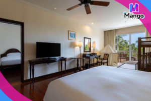 Two-Bedroom Family Room with One King Bed, Triple Bunk Bed, Two Single Beds and Private Balcony