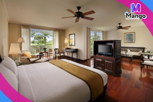 جناح جونيور كينغ مع شرفة وإمكانية الدخول إلى النادي - إطلالة عَلى الحديقة