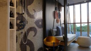 غرفة قياسية كينغ مع إطلالة جزئية على المحيط 