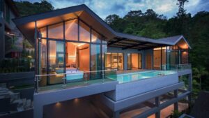 فله غرفتين مع مسبح خااص على اطلاله على البحر