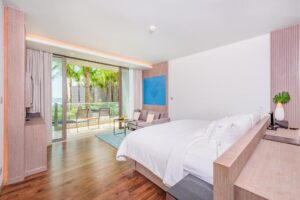 غرفة كومفي مع إمكانية استخدام المسبح