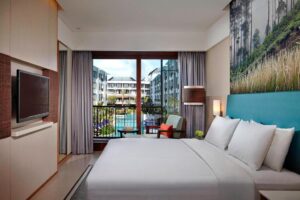 غرفة كينج فاخرة ذات إطلال على حمام السباحة