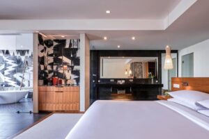 جناح عليّة عائلي، جناح بغرفة نوم واحدة، في العليّة سرير كينغ واحد، شرفة 