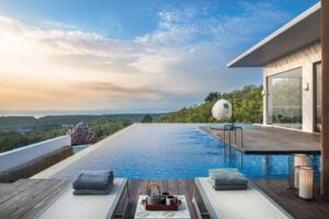 فيلا رئاسية من 3 غرف نوم مع شرفة وإطلالة على المحيط 