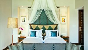 فيلا مطلة على التراس مع مغطس شخصي 