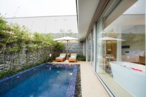 Two-Bedroom Villa with Private Pool and Bathtub