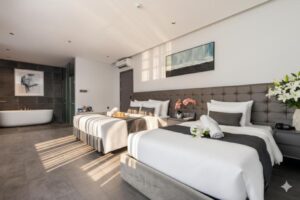 Deluxe Family Room with Partial Sea View