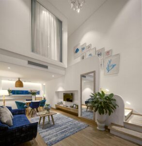 Duplex Residence with Balcony and Pool View