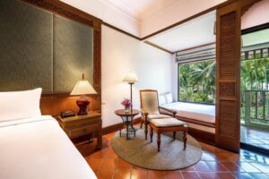 Family Double Room with Balcony and Garden View