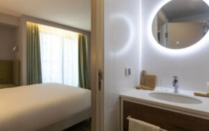   Studio with patio view