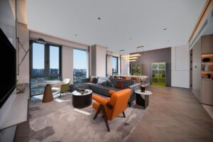 One-Bedroom King Suite with Living Area and Dining Area