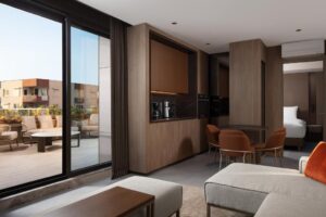 One-Bedroom Queen Suite with Terrace and Sofa Bed - City View