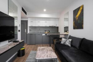 One-Bedroom King Suite Walk-In Shower and View