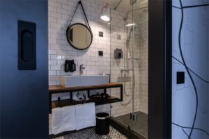 Penta Suite is a two-room suite with a living room and a bedroom