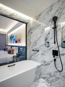 twins bed high floor