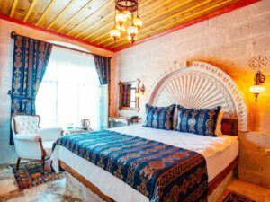 Efe Deluxe Balcony Fireplace Stone Room 